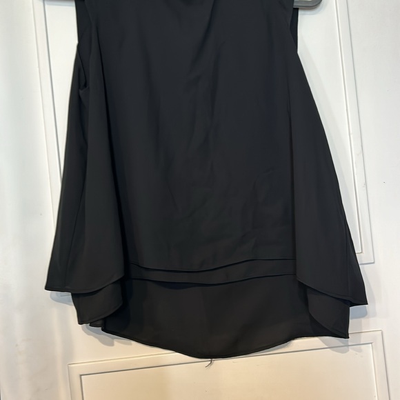 Black Flowy Blousewith Black Beads-sz large - Picture 6 of 16